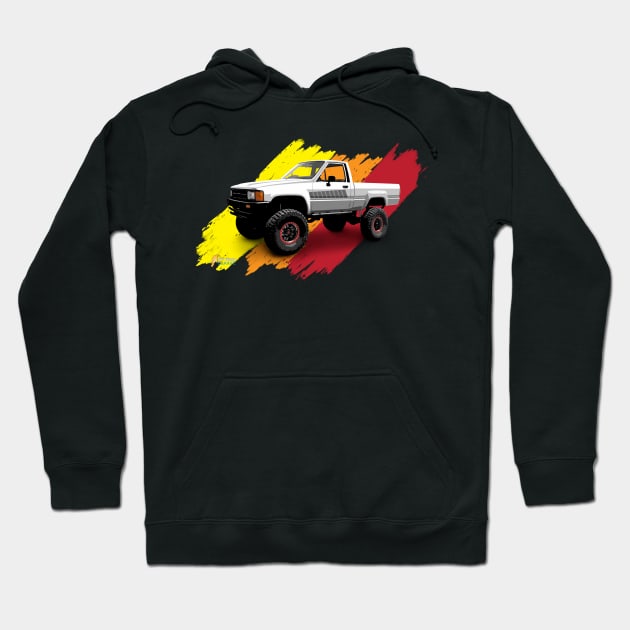 Toyota 1985 4x4 Standard Cab Pickup Truck Hoodie by 6thGear